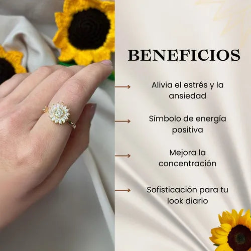 Anillo Girasol Giratorio